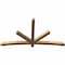 Ekena Millwork Alberta Smooth Timber Gable Bracket, Western Red Cedar, 84"W x 45"H x 3 1/2"D x 3 1/2"F, 13/12 Pitch GBW084X45X0404ALB00SWR - alternate 3